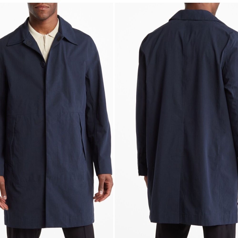 NWT Brady Jacket Mens Large Tunnel Trench Dark Sapphire Trench Coat $ 398.00